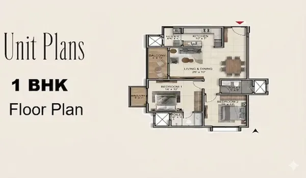 Featured Image of Godrej Kanakapura Road 1 BHK Floor Plan