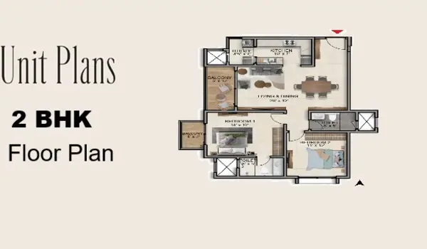 Featured Image of Godrej Kanakapura Road 2 BHK Floor Plan